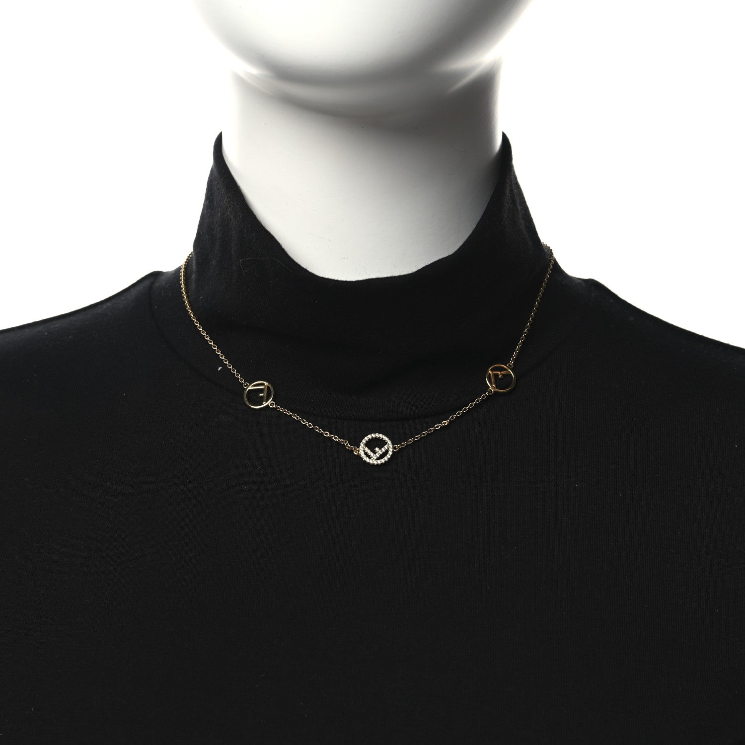 Fendi Metal Crystal F is Fendi Necklace Gold 2 of 4