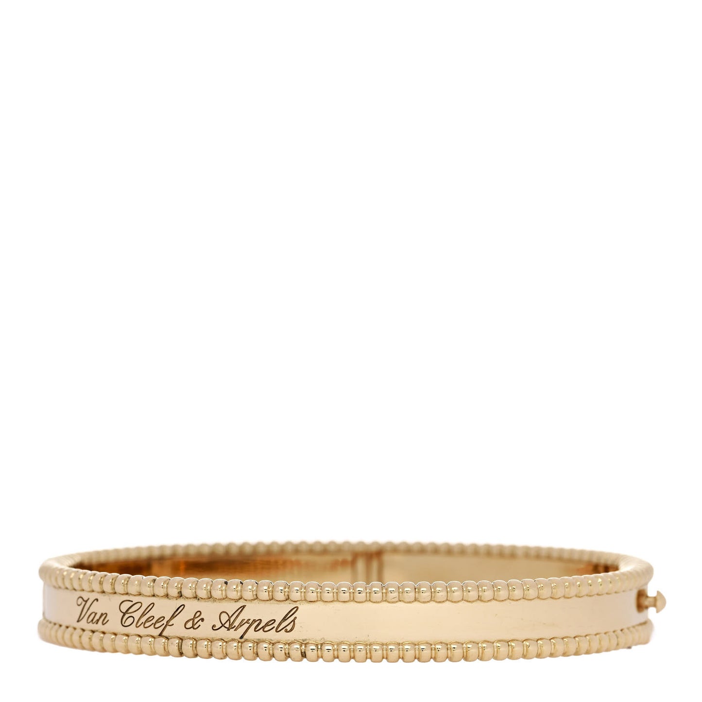 18K Yellow Gold Perlee Signature Bangle Bracelet M