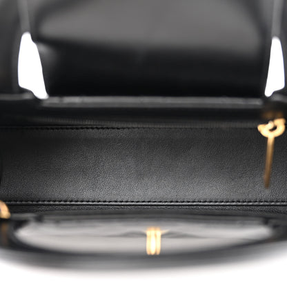 Chanel Shiny Aged Calfskin Quilted Nano Kelly Shopper Black 5 of 10