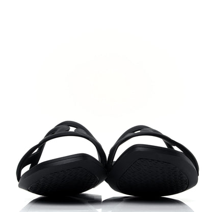Hermes Rubber Aloha Sandals 37 Black 2 of 9
