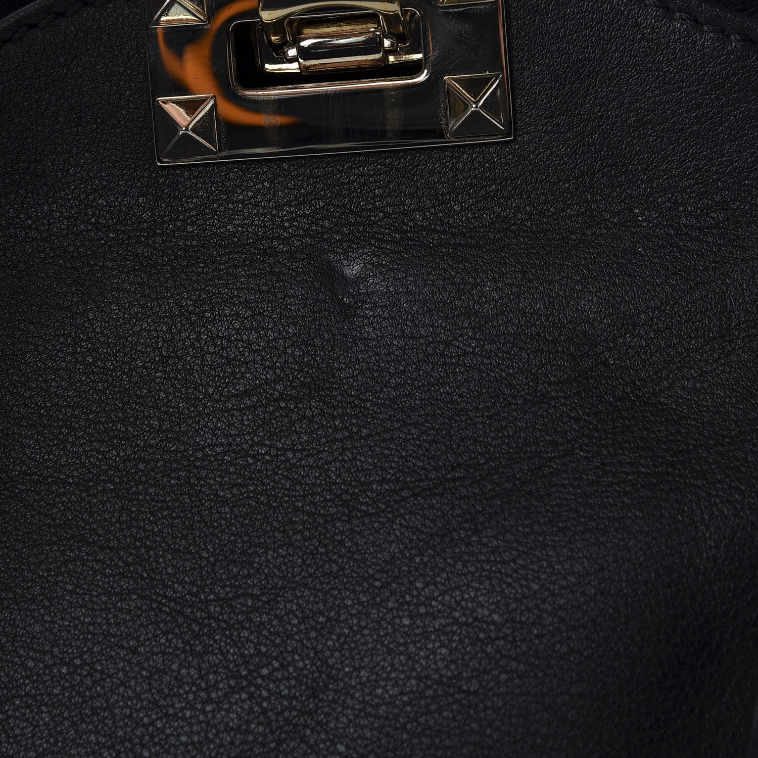 Valentino Garavani Vitello Small Rockstud Tote Black 10 of 11