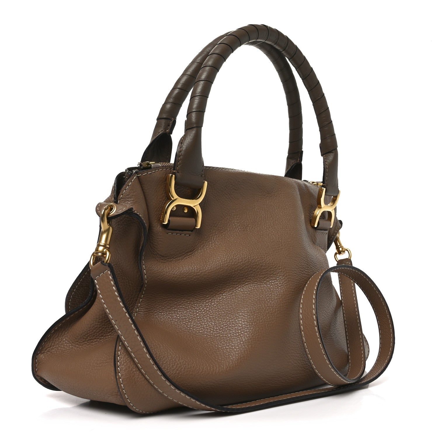 Chloe Calfskin Medium Marcie Satchel Tan 3 of 10