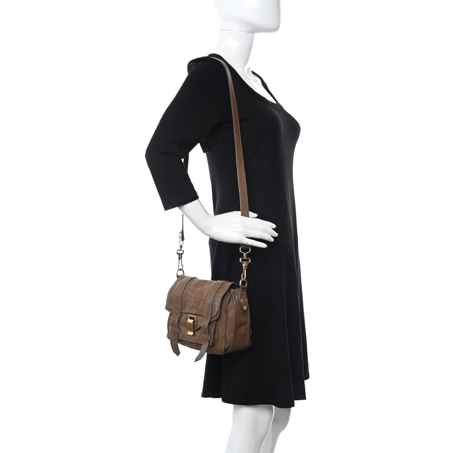 Proenza Schouler Lambskin PS1 Mini Pouch Messenger Bag Saddle 2 of 18