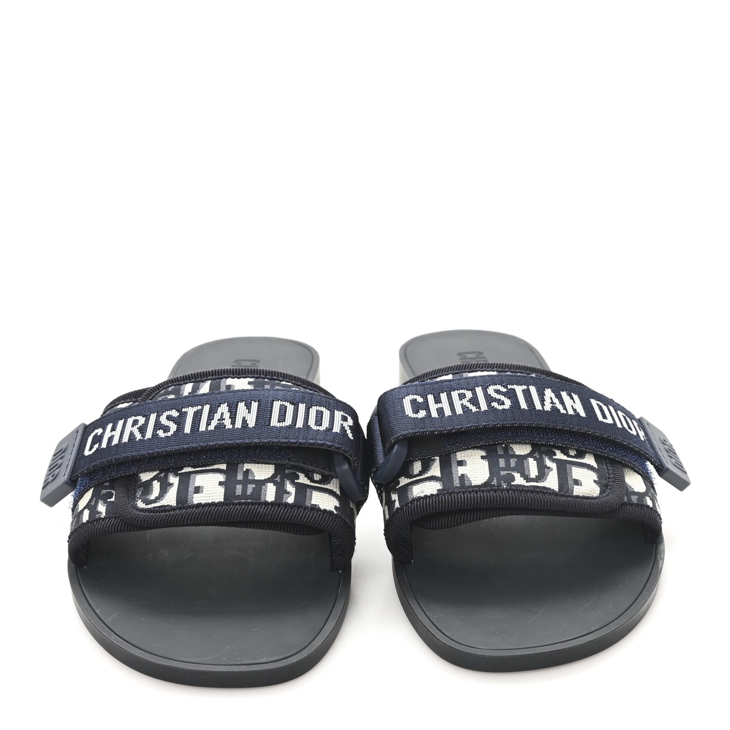 Christian Dior Nylon Oblique Dio(r)evolution Slide Sandals 39 Deep