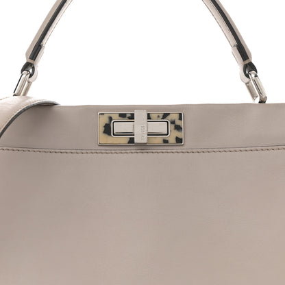 Fendi Vitello Seta Plexiglass Granite Large Peekaboo Iconic Satchel Polvere 8 of 11