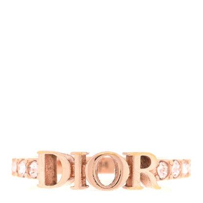Christian Dior Metal Crystal Dio(R)evolution Ring M 52 6 Gold 1 of 4