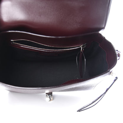 Jimmy Choo Soft Vintage Goatskin Helia Top Handle Bag Bordeaux 5 of 14