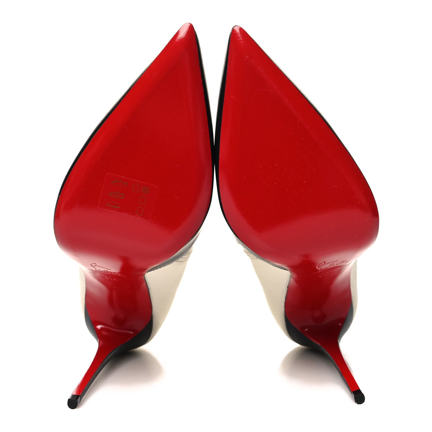 Christian Louboutin Canvas Calfskin So Summer 100 Ankle Booties 41.5 White Black 5 of 8