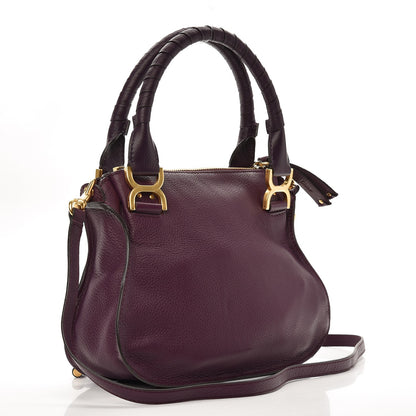 Chloe Calfskin Small Marcie Satchel Intense Violine 4 of 10