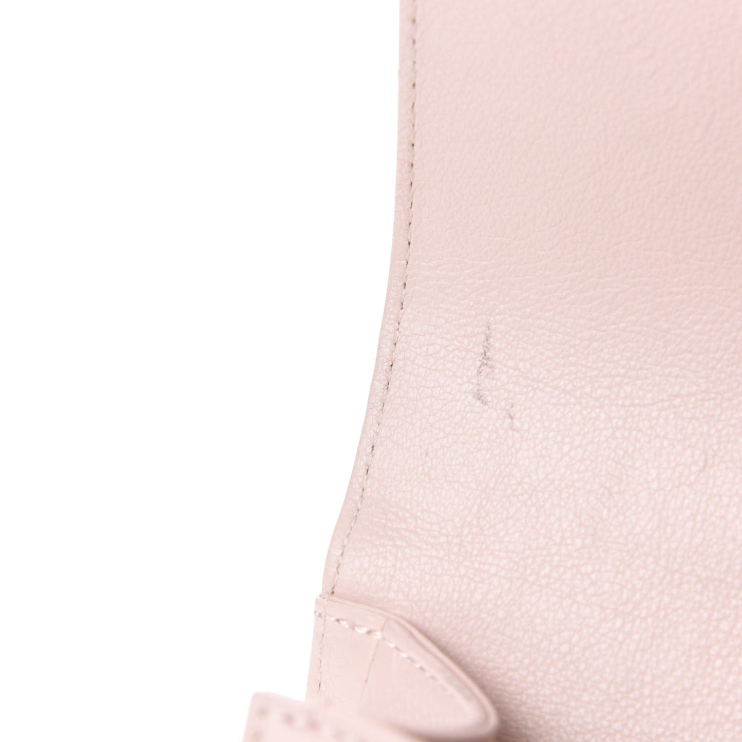 Grained Calfskin Quilted Small Label Click Flap Bag Pink
