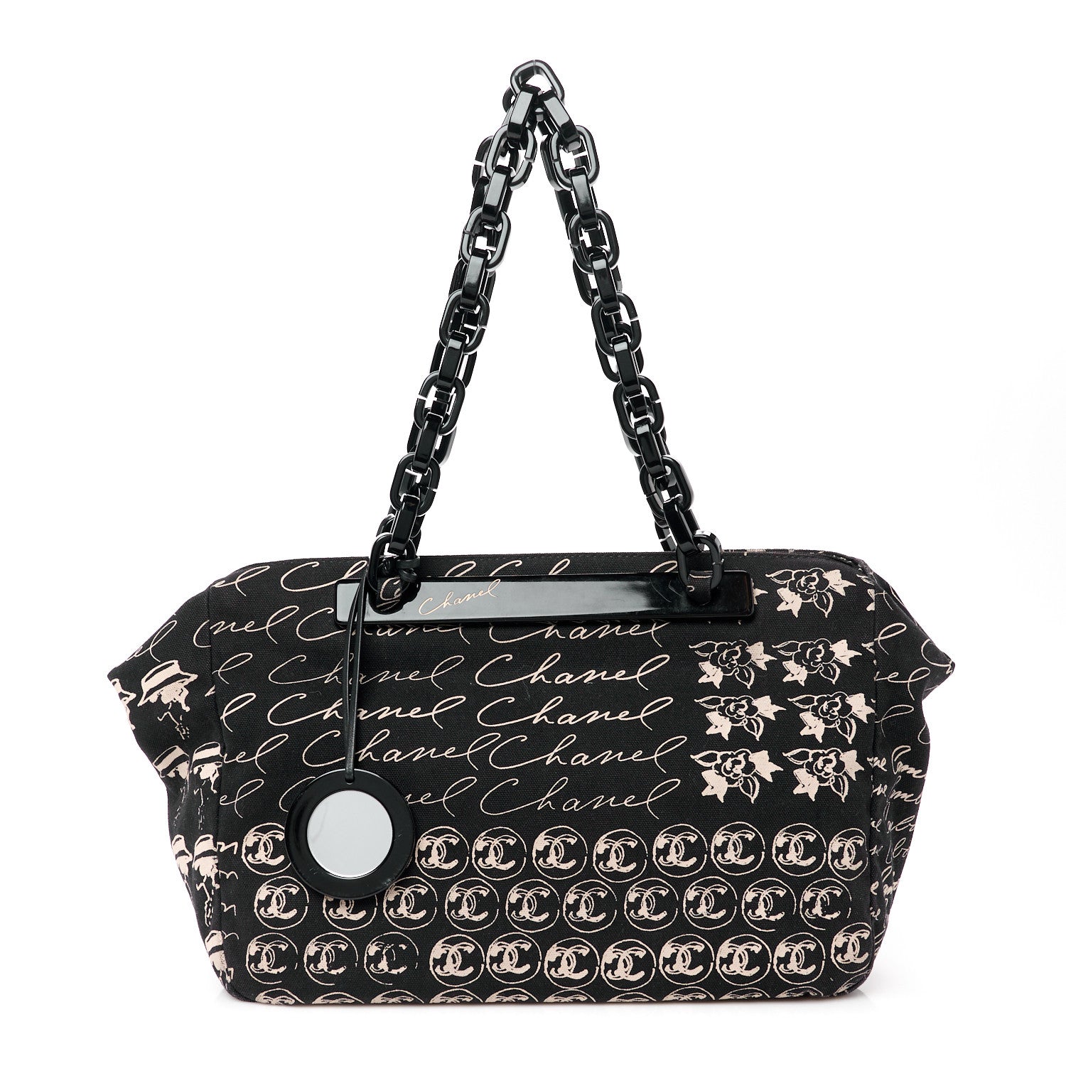 Chanel Canvas Camellia Flower Tote Black 1 of 11