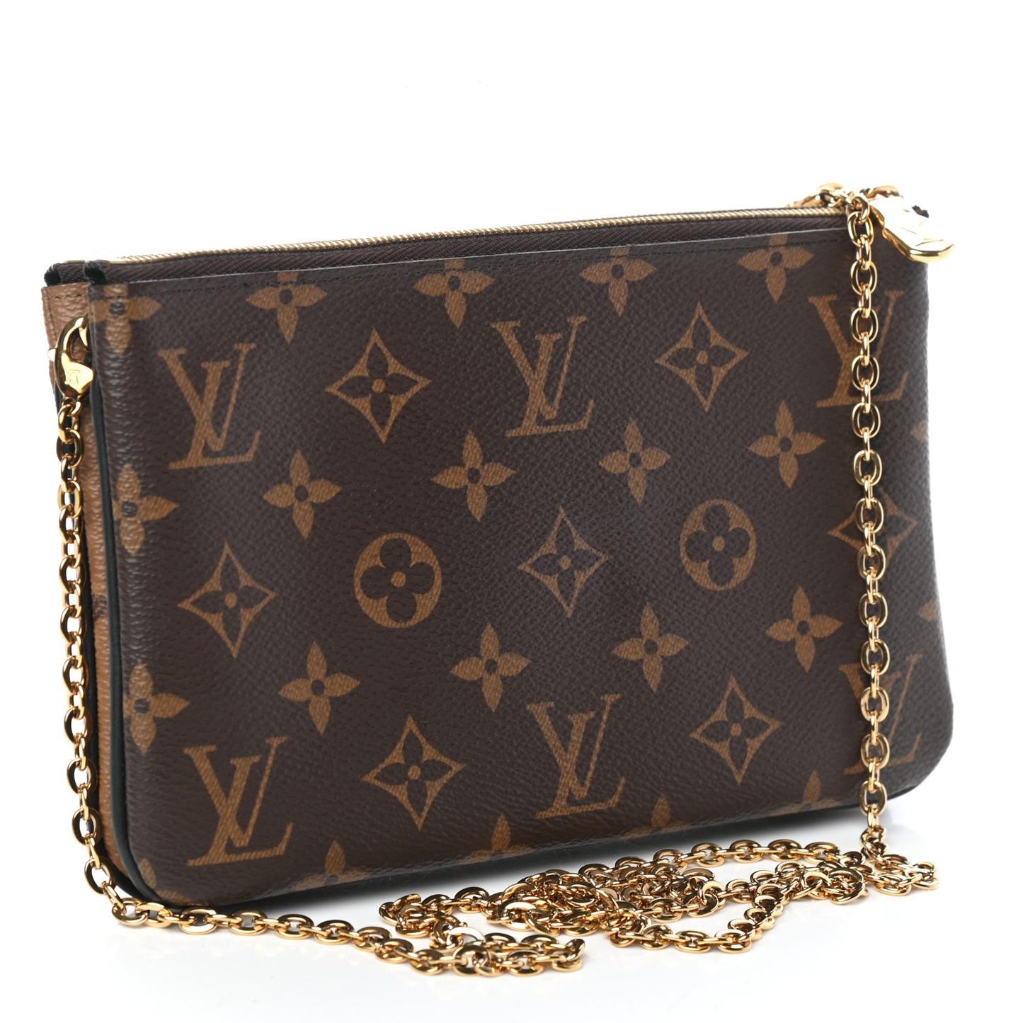 Reverse Monogram Giant Double Zip Pochette