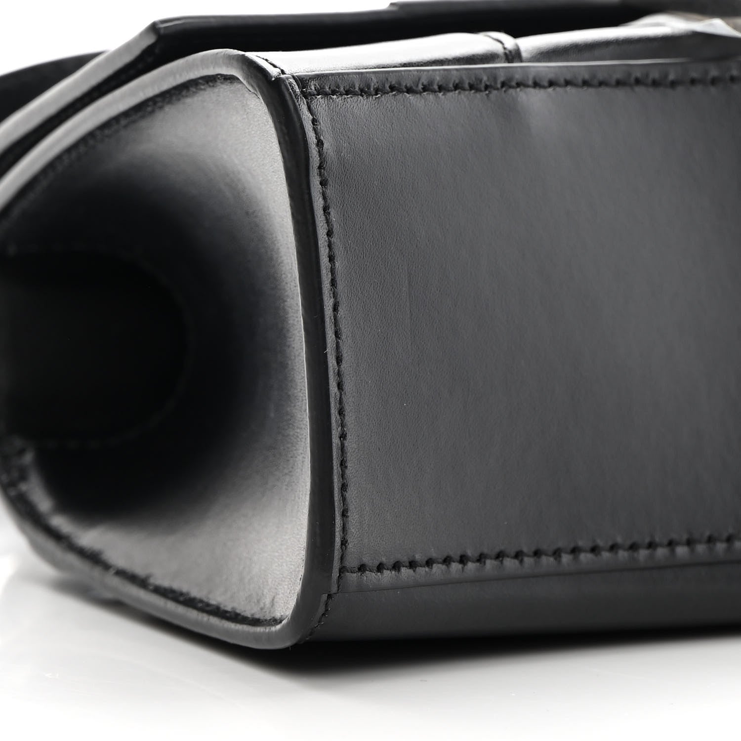 Balenciaga Shiny Box Calfskin Hourglass Top Handle Bag XS Black 10 of 14