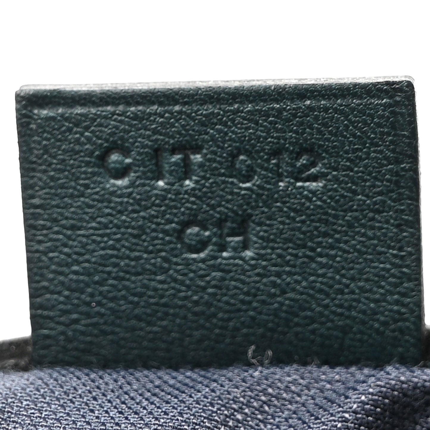 Taurillon Cristobal Cityslide Belt Bag PM Bleu Indigo Vert Cypress