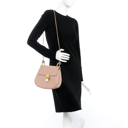 Chloe Grained Lambskin Medium Drew Shoulder Bag Cement Pink 2 of 12