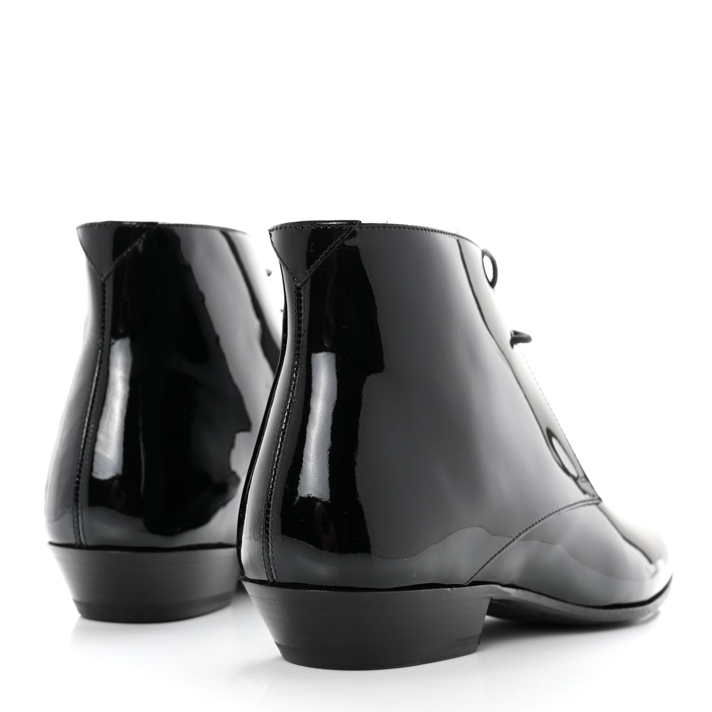 Patent Calfskin Joan Ankle Boots 37 Black