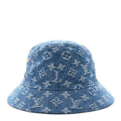 Louis Vuitton Monogram Denim Transformable Bob Bucket Hat 58 Blue 4 of 13