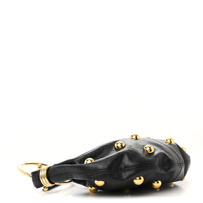 Chloe Calfskin Studded Small Bracelet Hobo Bag Black 4 of 10