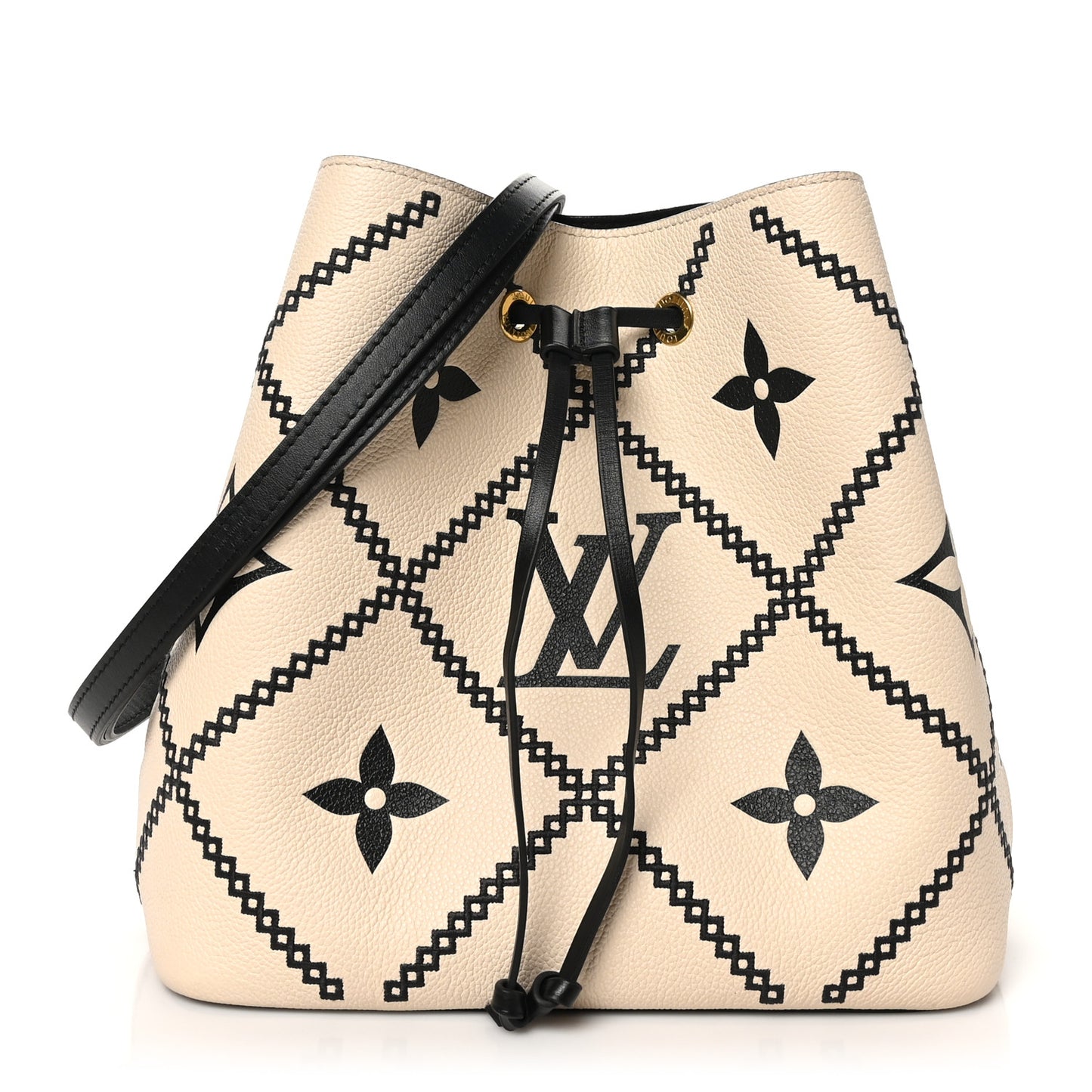 Empreinte Monogram Giant Broderies Neonoe MM Cream Black