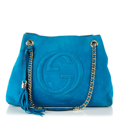 Gucci Vitello Range Medium Soho Chain Shoulder Bag Deep Cobalt 1 of 11