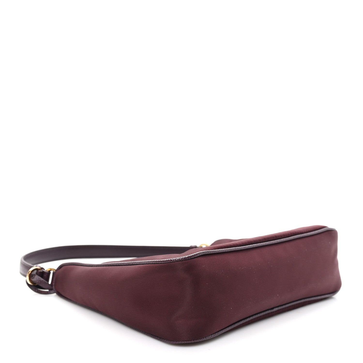 Prada Tessuto Nylon Saffiano Mini Re-Edition 2005 Bag Bordeaux 4 of 9
