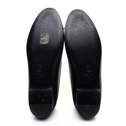 Chanel Lambskin Patent Calfskin CC Cap Toe Ballerina Flats 36 Black 9 of 14