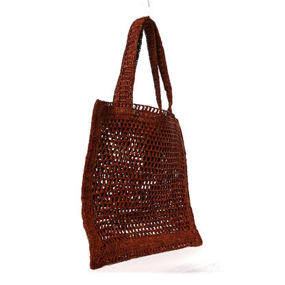 Chloe Raffia Summer Banana Tote Clay Brown 3 of 10