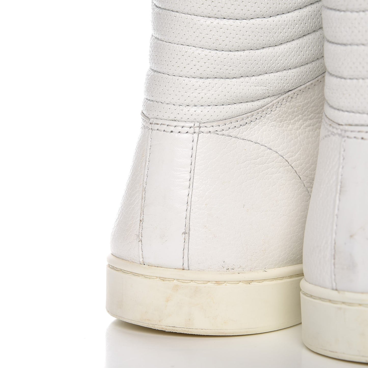 Calfskin Web Mens Coda High Top Sneakers 11.5 White