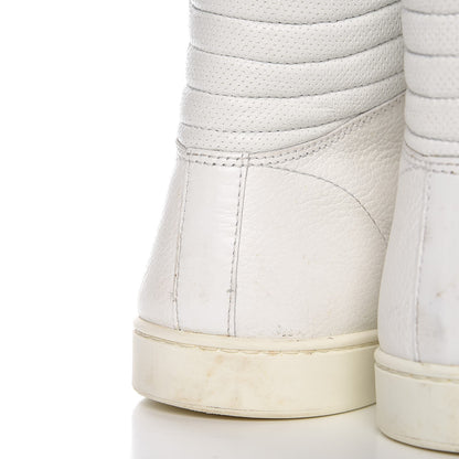 Gucci Calfskin Web Mens Coda High Top Sneakers 11.5 White 10 of 13