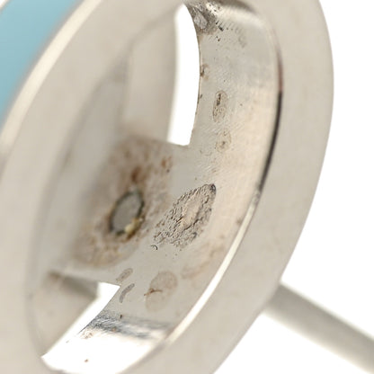 Hermes Palladium Lacquered Mini Pop H Earrings Celeste 7 of 10