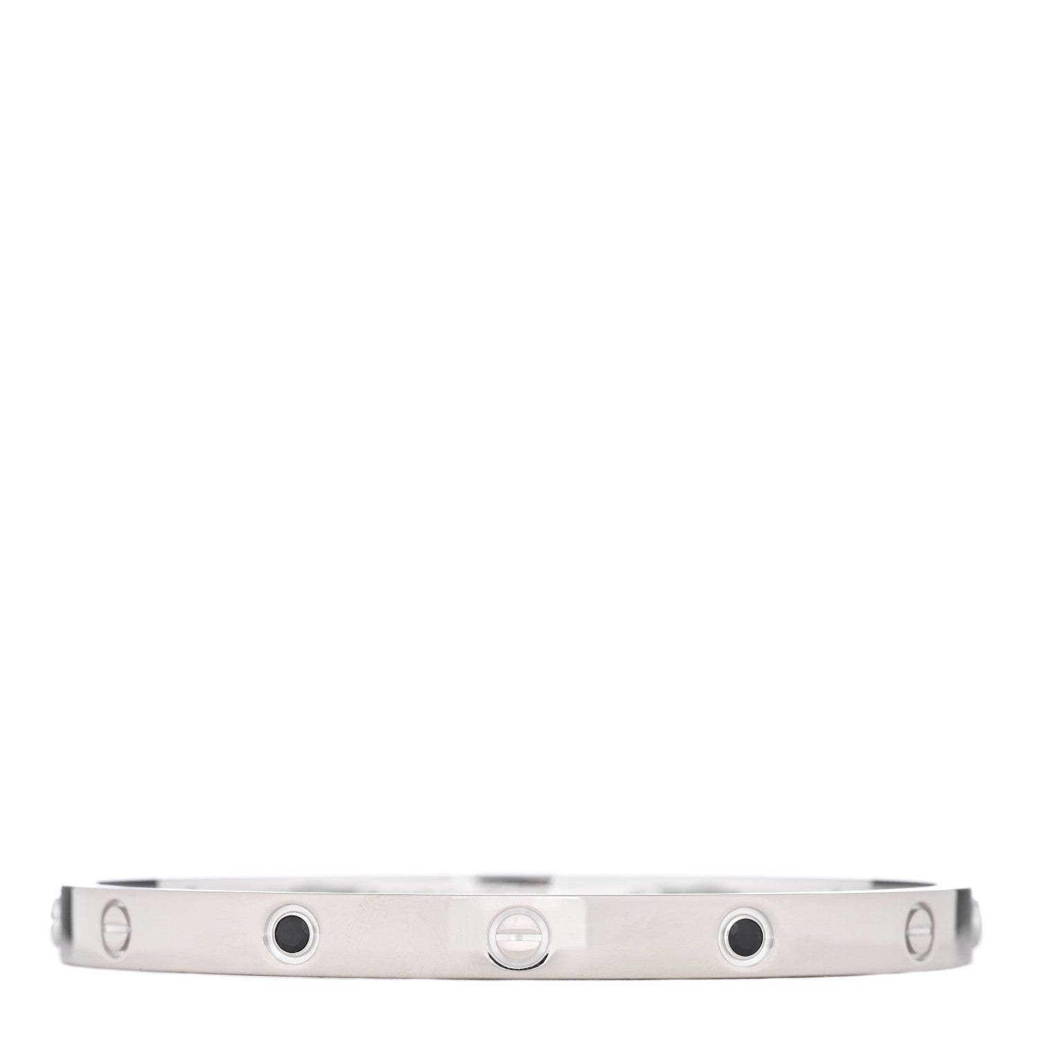 Cartier 18K White Gold Black Sapphire LOVE Bracelet 20 2 of 5