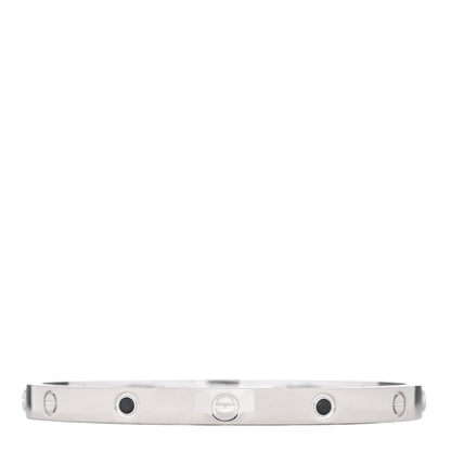 Cartier 18K White Gold Black Sapphire LOVE Bracelet 20 2 of 5