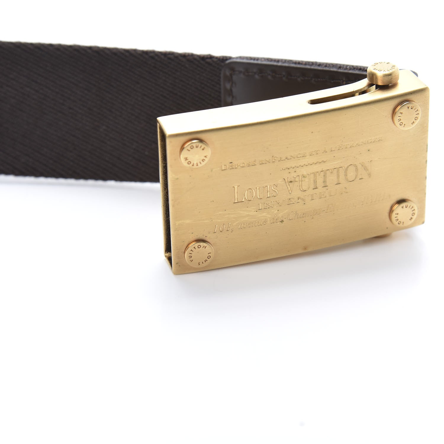 Louis Vuitton Canvas Ceinture Bengale Belt 85 34 Brown 5 of 5
