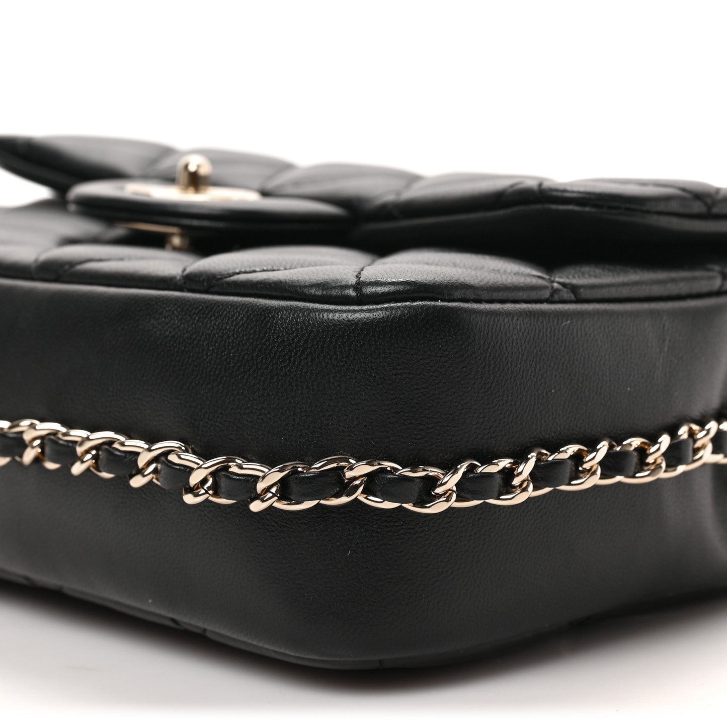 Lambskin Quilted Small My Precious Flap Black