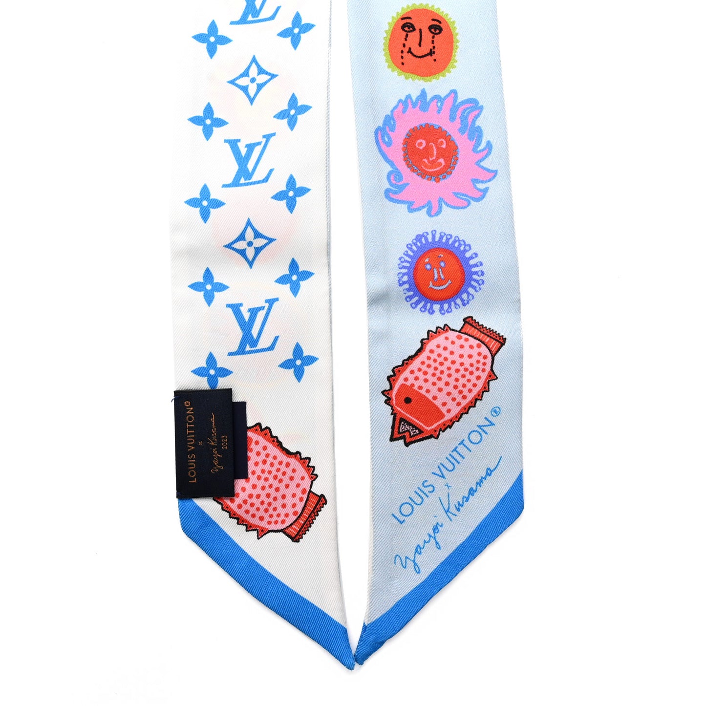 LV X YK Silk Monogram BB Bandeau Light Blue