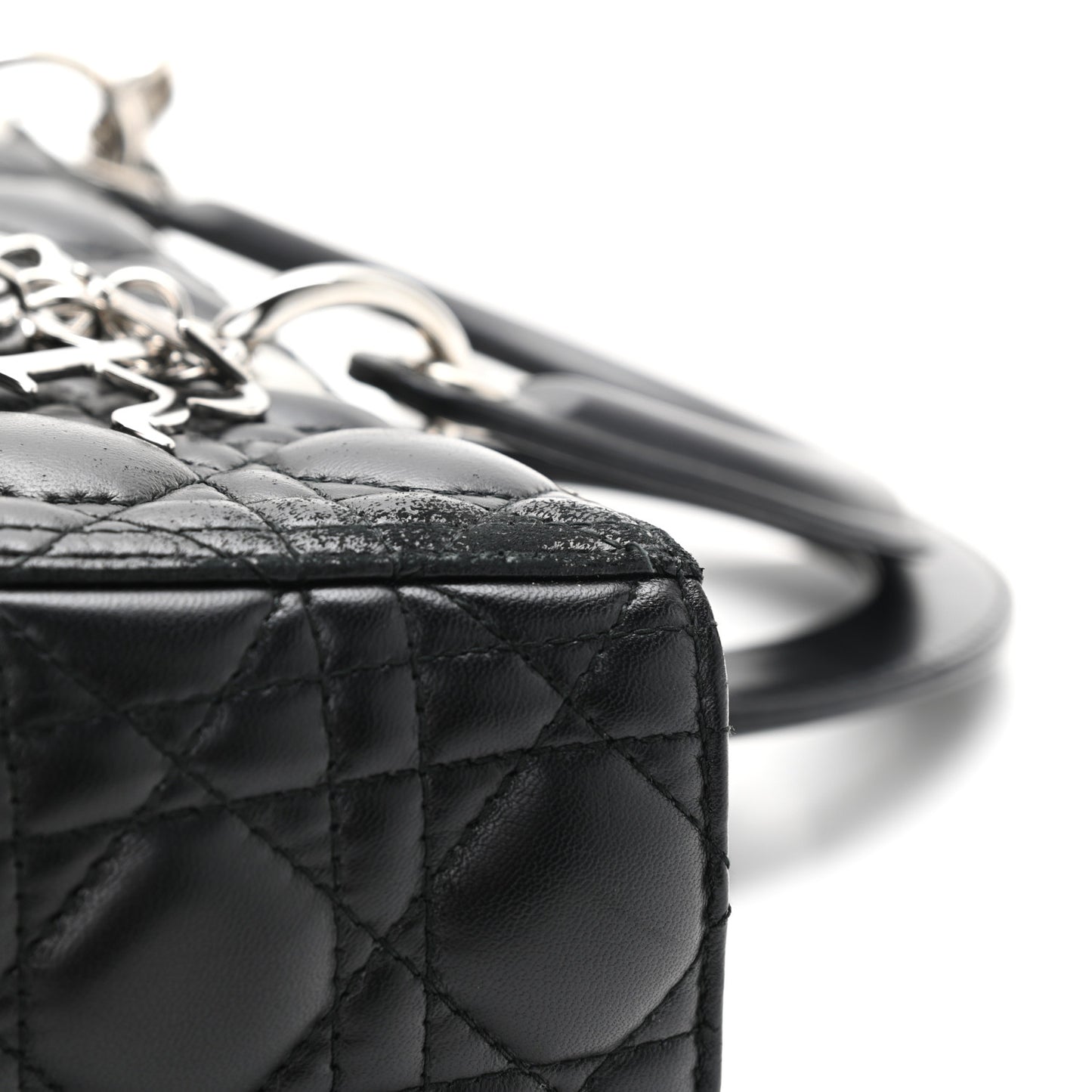 Lambskin Cannage Large Lady Dior Black