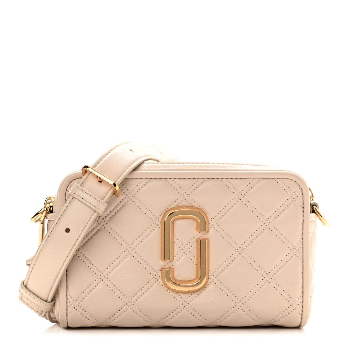 Calfskin Quilted The Softshot 21 Bag Ivory