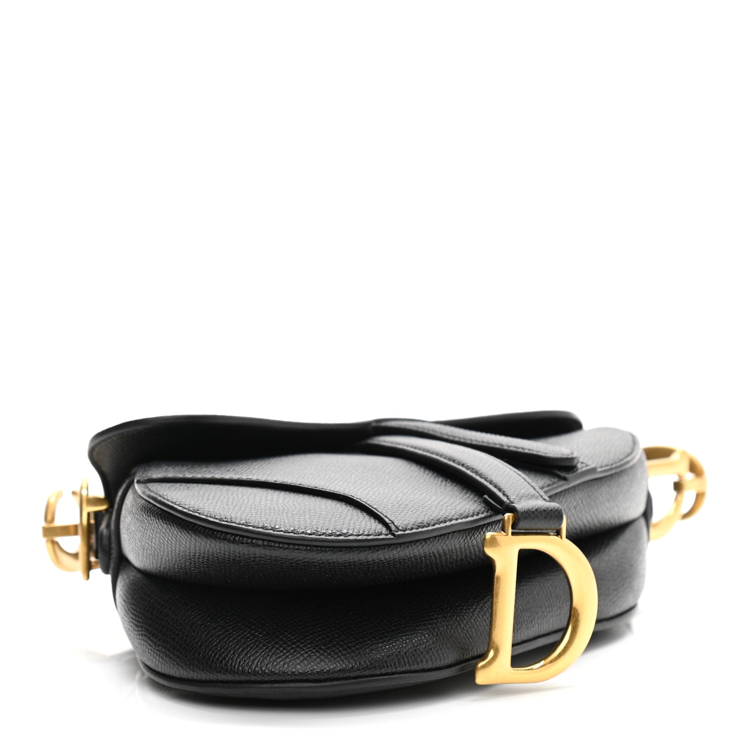 Christian Dior Grained Calfskin Mini Saddle Bag Black 4 of 10
