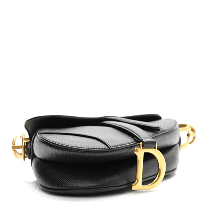 Christian Dior Grained Calfskin Mini Saddle Bag Black 4 of 10