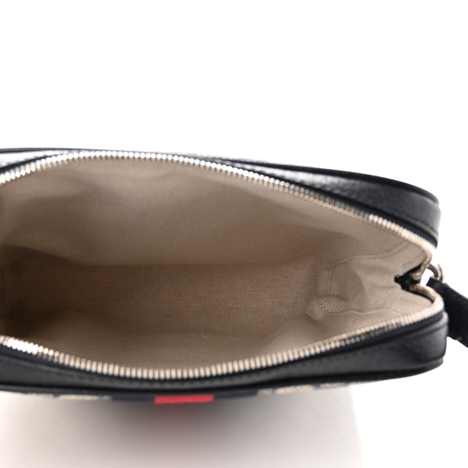 Gucci GG Supreme Monogram Textured Dollar Calfskin Web Small Ophidia Messenger Bag Beige Blue 5 of 11