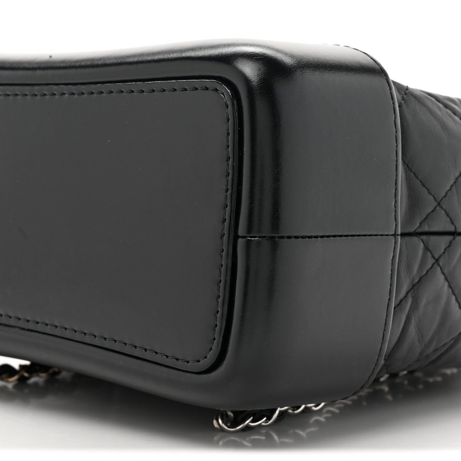 Chanel Aged Calfskin Quilted Small Gabrielle Backpack Black 9 of 11