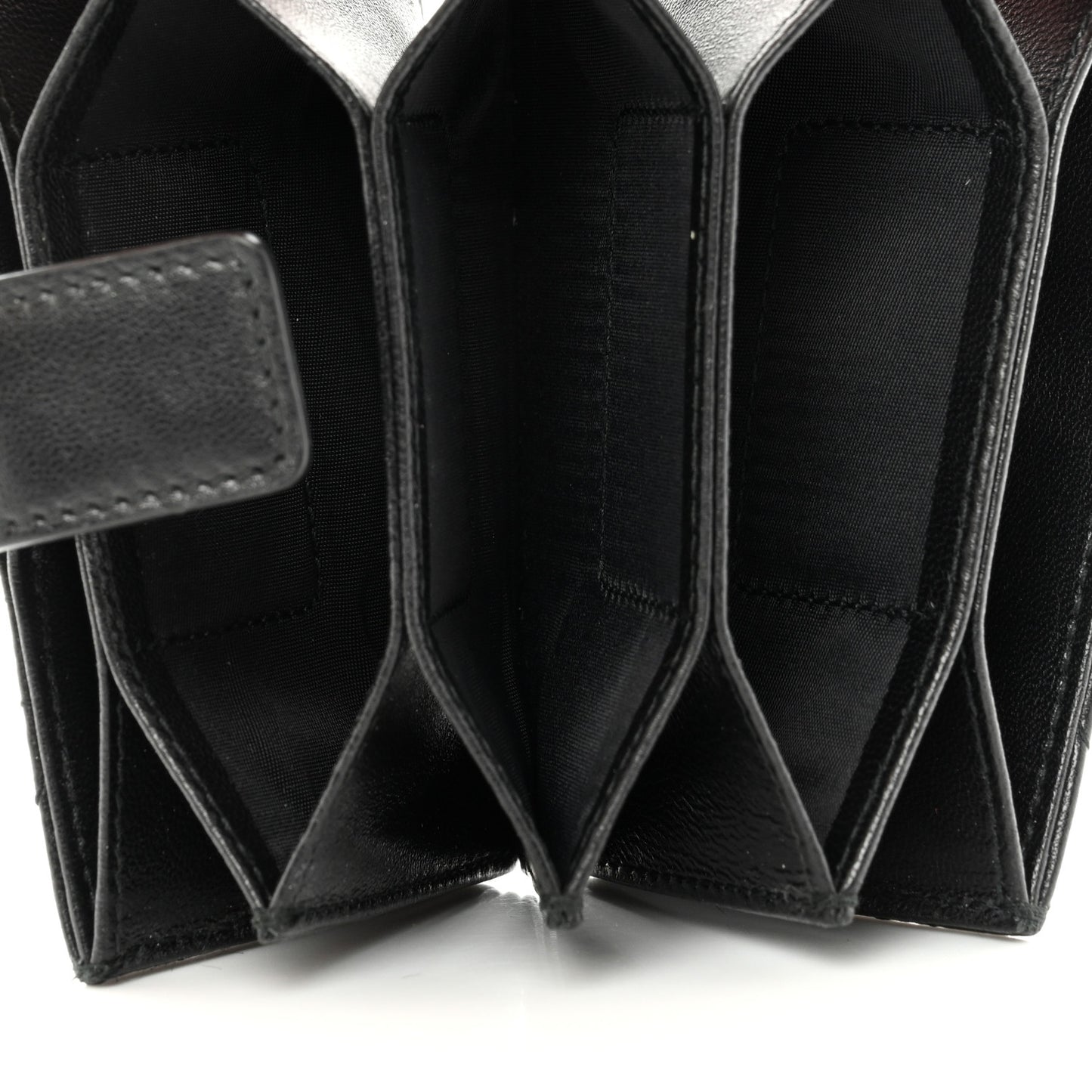 Lambskin Cannage Lucky Badges Lady Dior 5-Gusset Card Holder Black