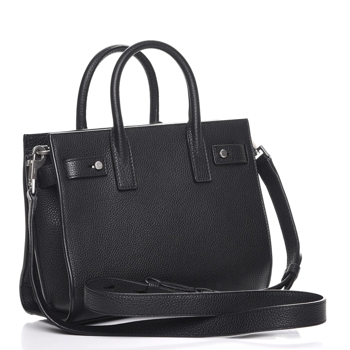 Grained Calfskin Nano Sac De Jour Souple Black