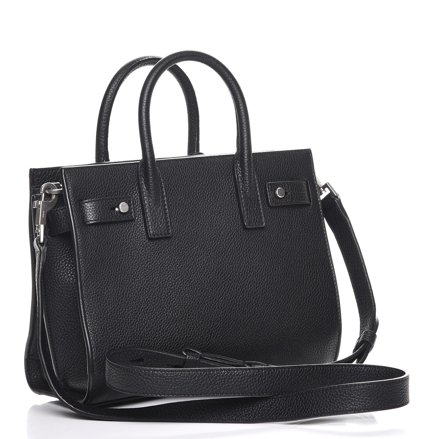 Saint Laurent Grained Calfskin Nano Sac De Jour Souple Black 4 of 8