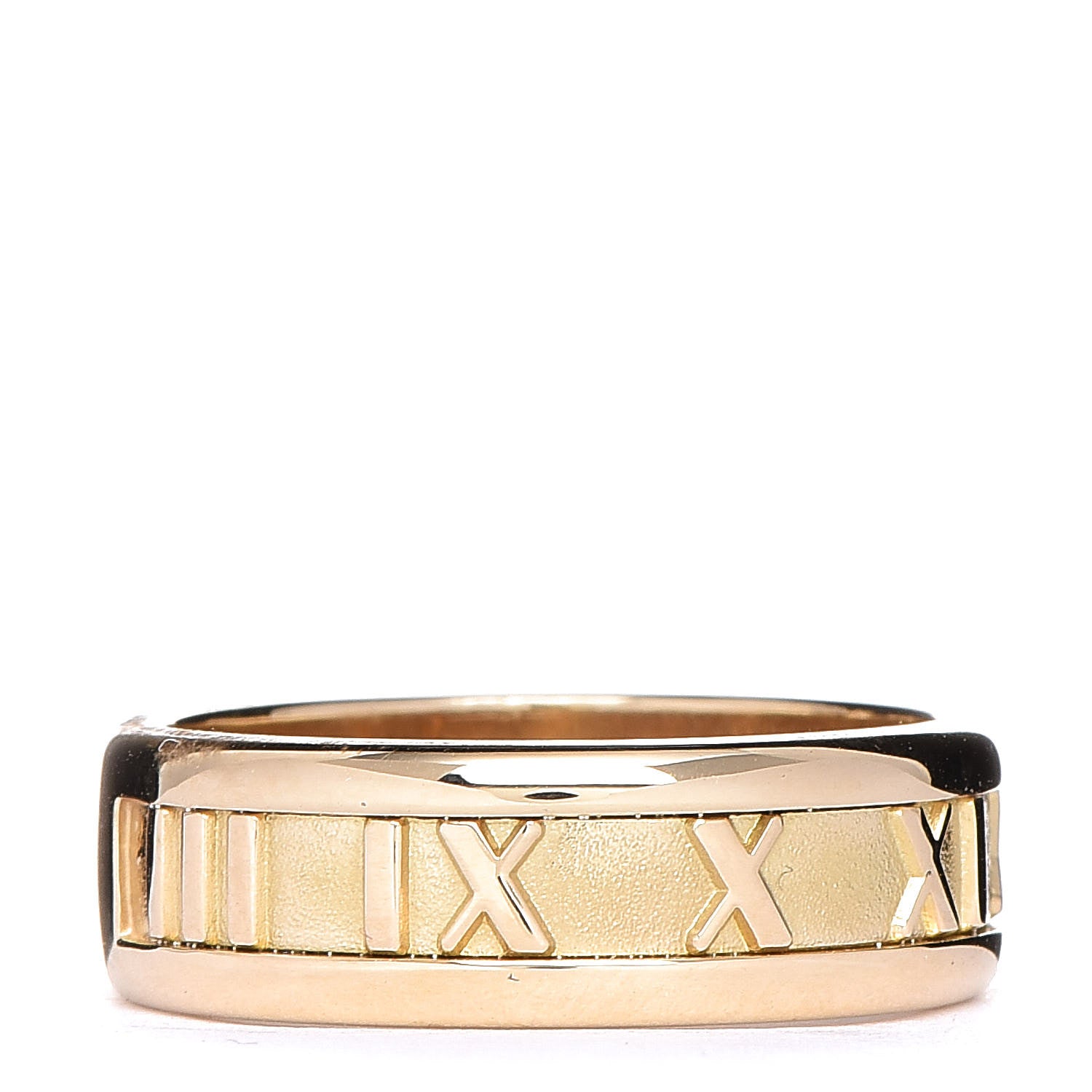 Tiffany 18K Yellow Gold Atlas Ring 61 9.25 1 of 5