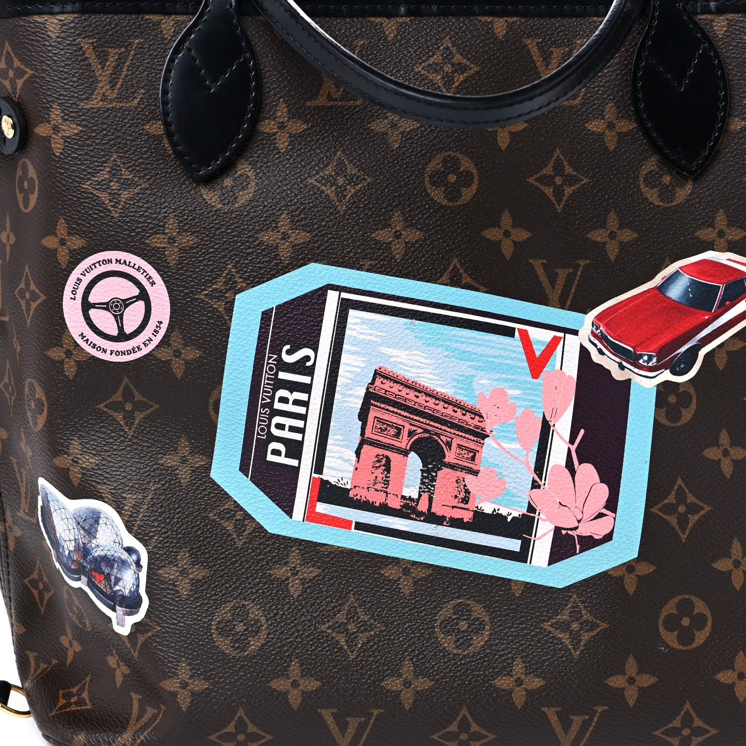 Louis Vuitton Monogram World Tour Neverfull MM 12 of 15