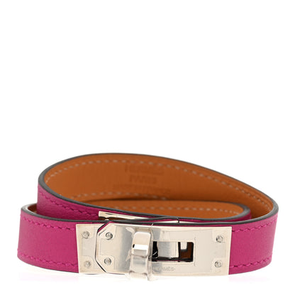 Hermes Swift Kelly Double Tour Bracelet T3 Rose Poupre 1 of 7