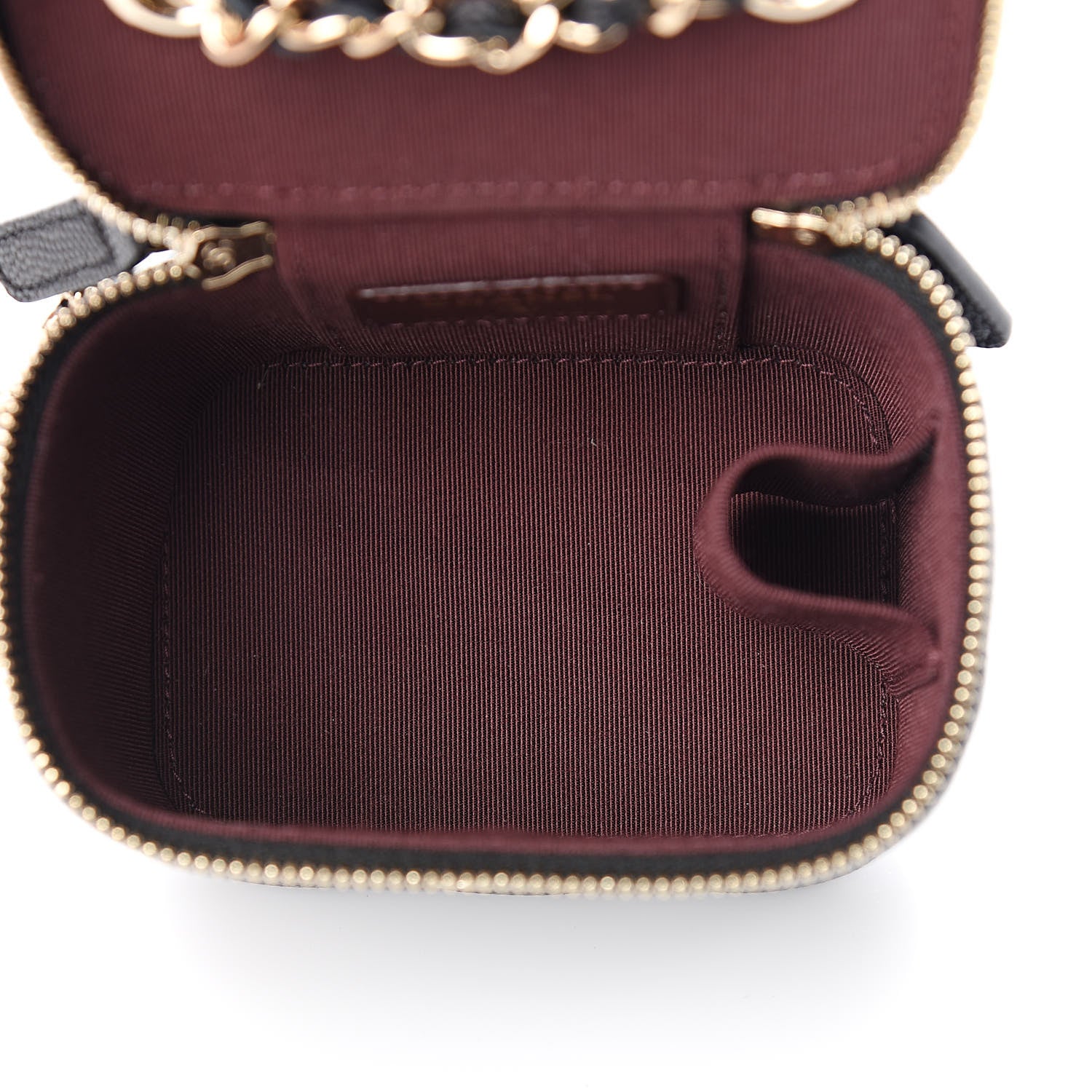 Chanel Caviar Quilted Mini Vanity Case With Chain Black 5 of 11