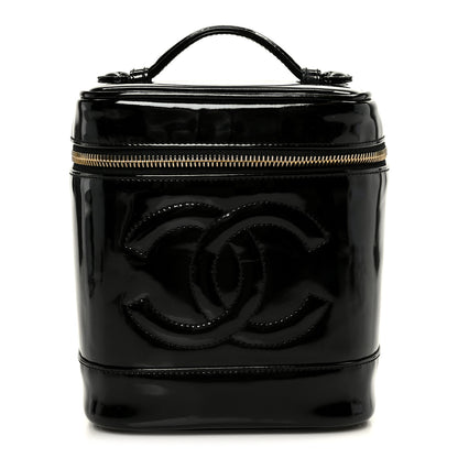 Chanel Patent Timeless Vanity Cosmetic Case Black 1 of 9