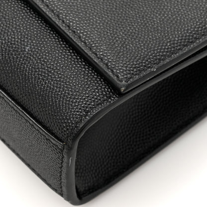 Saint Laurent Grain De Poudre Medium Classic Monogram Kate Satchel Black 13 of 16